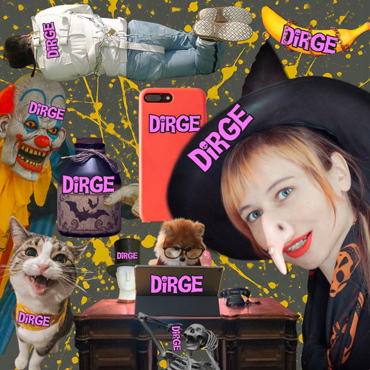 Dirge Acid Pink Logo Sticker