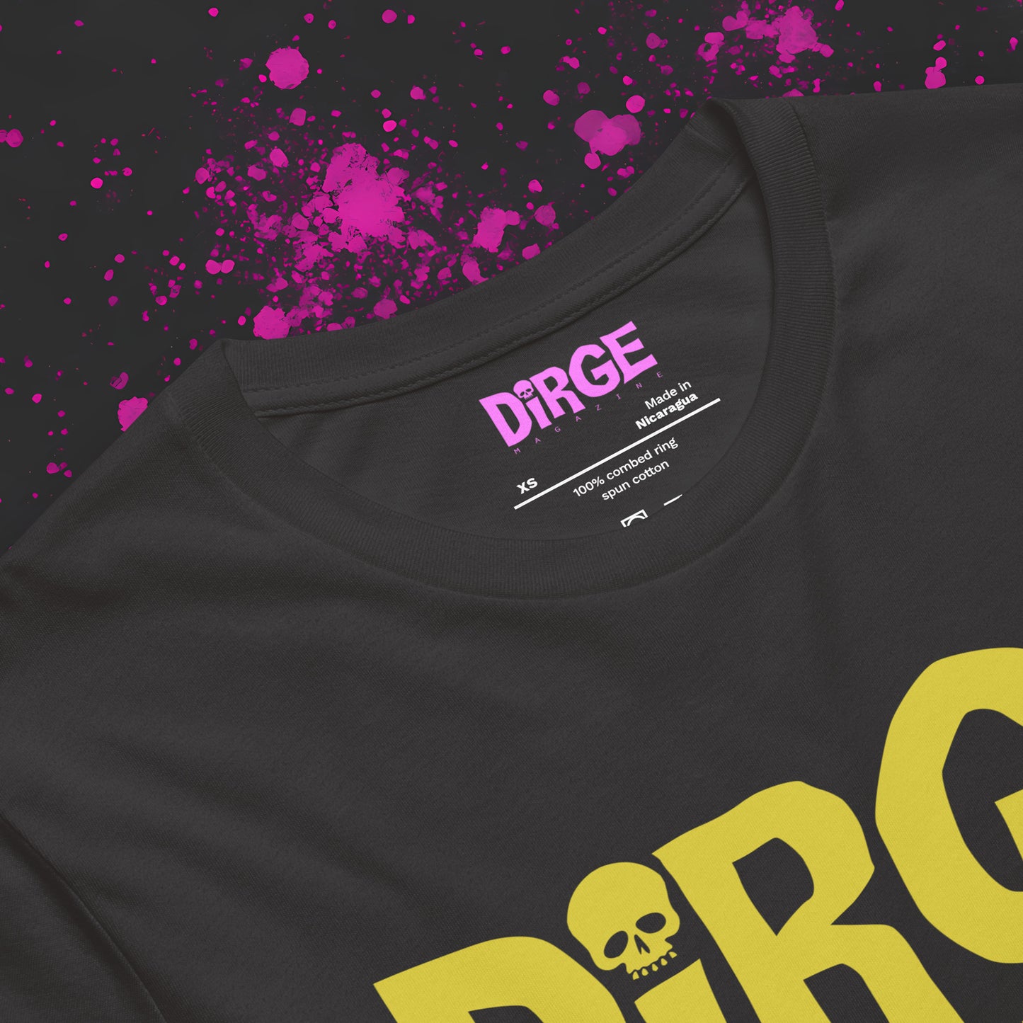 Dirge Infinity Mustard Front Logo Tee