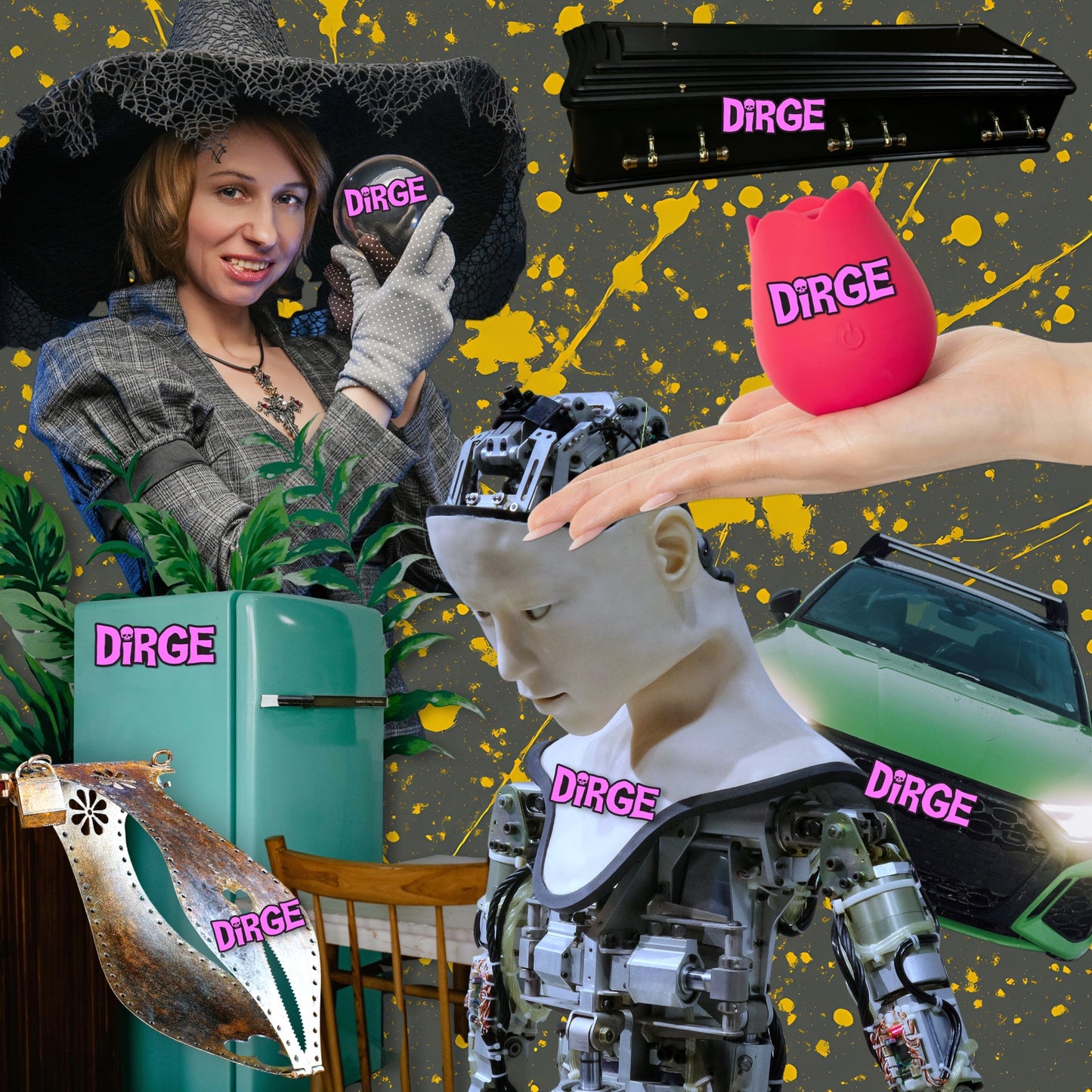 Dirge Acid Pink Logo Magnet