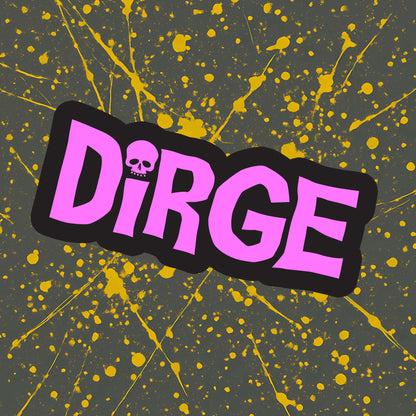 Dirge Acid Pink Logo Sticker