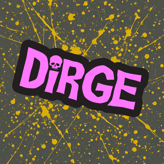 Dirge Acid Pink Logo Sticker