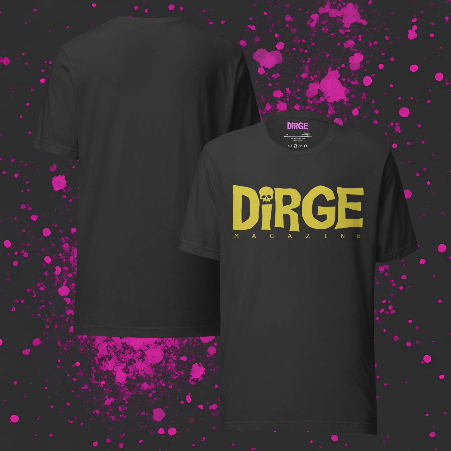 Dirge Infinity Mustard Front Logo Tee